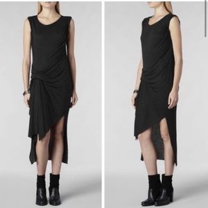 All Saints Riviera Devo Dress in Charcoal Marl